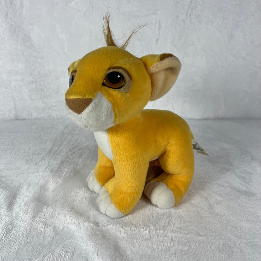 Vintage 1993 Disney Lion‎ King Simba Plush Mattel Yellow Lion Cub Toy 90s Retro